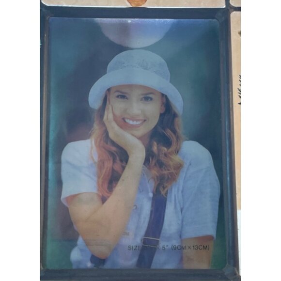 Vintage Dried Flowers Floral Picture Frame 3.5” by 5.25 Metal Clear Acrylic - Picture 4 of 12